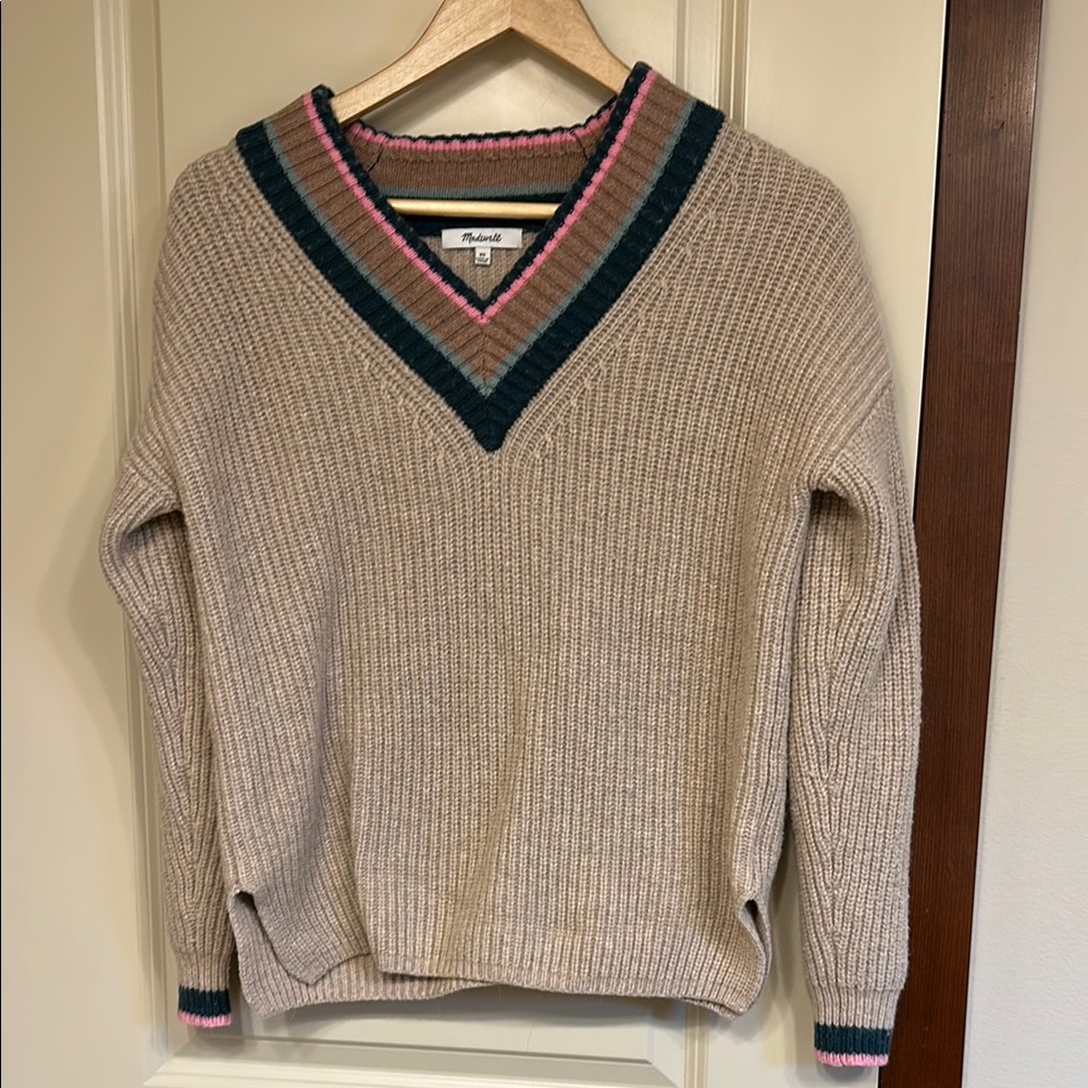 Madewell Tipped Forrest V-Neck Sweater